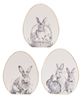 Picture of Easter Bunny Sketch Wooden Egg Block, 3 Asstd.