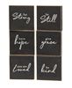 Picture of Inspirational Hope Words Black Wooden Square Block, 6 Asstd.