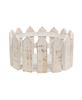 Picture of Distressed White Wooden Picket Jar Candle Holder, 9.5"