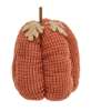 Picture of Stuffed Orange Waffle Weave Pumpkin w/Burlap Leaves, 9"H