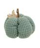 Picture of Teal Waffle Weave Pumpkin w/Burlap Leaves, 5" Dia.