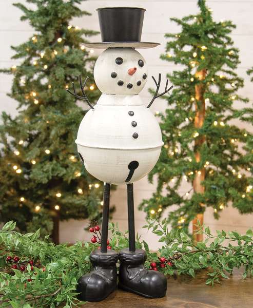 Picture of Distressed Metal Standing Top Hat Snowman