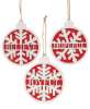 Picture of Wooden Sparkle Snowflake Winter Word Bulb Ornament, 3 Asstd.