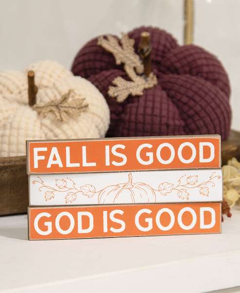 Picture of Fall Is Good God Is Good Mini Sticks, 3/Set