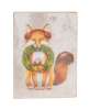 Picture of Warm Winter Woodland Fox or Raccoon Box Sign, 2 Asstd.