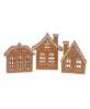 Picture of Wooden Frosted Gingerbread House Sitter, 3 Asstd.