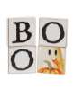 Picture of Golden Floral Wildflower Boo Ghost 2" Square Blocks, 4/Set