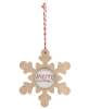 Picture of Merry Everything Wooden Snowflake Ornament, 3 Asstd.