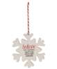 Picture of Believe, Joy, Love Snowflake Ornament, 3 Asstd.