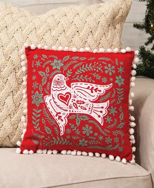 Picture of Yuletide Folklore Dove Pillow