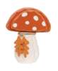 Picture of Distressed Chunky Wooden Mushroom w/Leaves Sitter