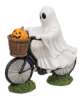 Picture of Resin Ghost Riding a Bike w/Jack in Basket Figurine