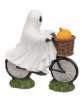 Picture of Resin Ghost Riding a Bike w/Jack in Basket Figurine