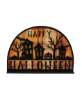 Picture of Happy Halloween Spooky Village Plaid Background Sign on Base