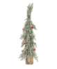 Picture of Winter Frost Pine Tree w/Red Baubles, 12"H