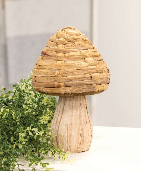 Picture of Woven Seagrass Mushroom 10"H