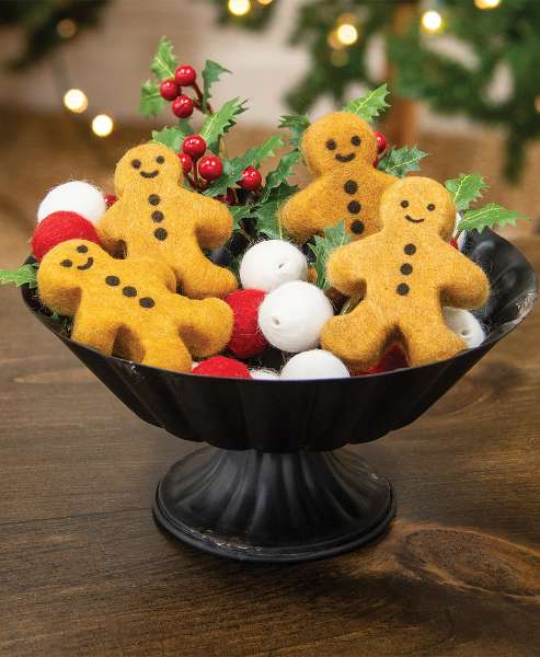 Picture of Felted Gingerbread Bowl Filler