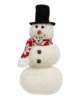 Picture of White Sherpa Snowman w/Top Hat & Snowflake Scarf, 14"H