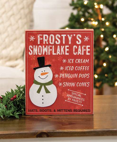 Picture of Frosty's Snowflake Cafe Box Sign