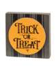 Picture of Trick or Treat Black Ticking Stripe Box Sign