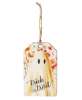 Picture of Golden Floral Wildflower Ghost Wooden Tag, 3 Asstd.