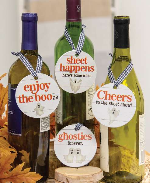 Picture of Enjoy the Booze Halloween Wine Tag, 4 Asstd.