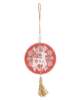 Picture of Yuletide Folklore Round Wooden Reindeer Ornament, 2 Asstd.