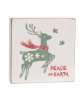 Picture of Yuletide Peace Reindeer Square Block Sign, 2 Asstd.