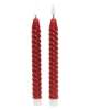 Picture of Burgundy Twisty Timer Tapers, 10"H, 2/Set