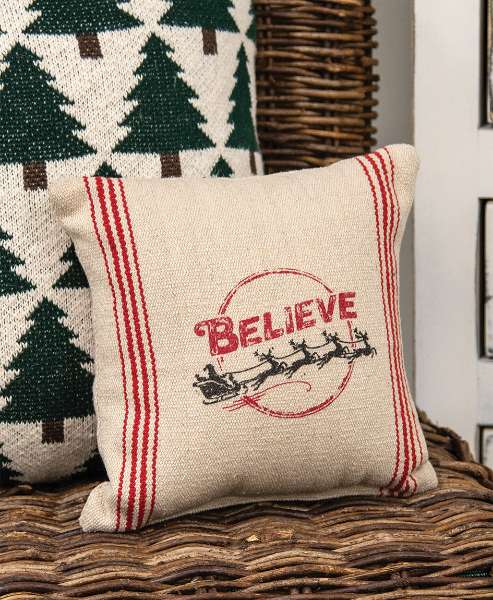 Picture of Believe Striped Pillow