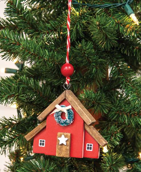 Picture of Wooden Christmas Barn Ornament