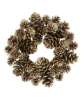 Picture of Champagne Frosted Pinecones Candle Ring, 3"