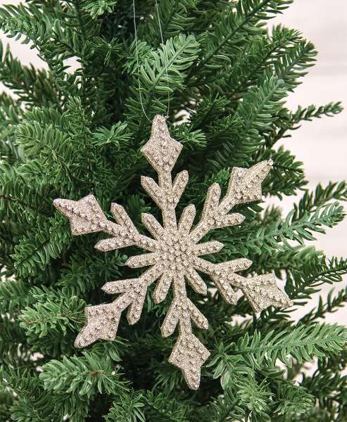 Picture of Diamond Platinum Snowflake Ornament, 8"