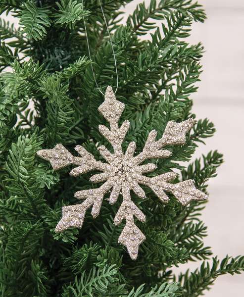 Picture of Diamond Platinum Snowflake Ornament, 6"