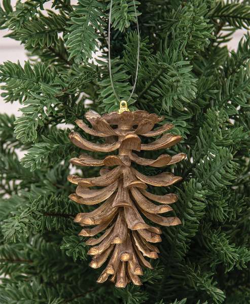 Picture of Bronze Tipped Pinecone Ornament, 5.5"