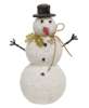 Picture of Distressed Metal Crafty Snowman w/Gold Holly Leaves