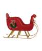 Picture of Distressed Red Metal Merry Christmas Sleigh with Wreath