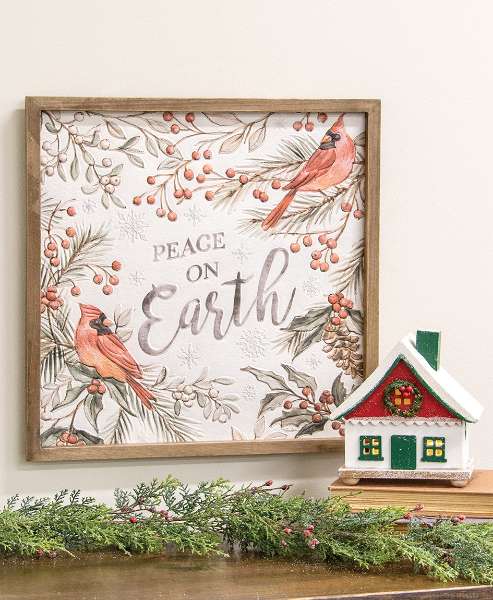 Picture of Peace on Earth Woodland Cardinals Dimensional Frame