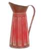 Picture of Green Splattered Red Ribbed Metal Water Pitcher