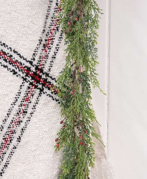 Picture of Frosted Cedar & Berries Garland, 6 ft