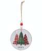 Picture of Season's Greetings Plaid Woodland Round Ornament, 2 Asstd.