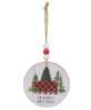 Picture of Season's Greetings Plaid Woodland Round Ornament, 2 Asstd.