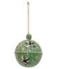 Picture of Gleaming Distressed Green Metal Snowflake Jingle Bell, 5" x 7.25"