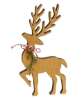 Picture of Natural Wooden Deer Cutout Sitters, 2/Set