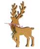 Picture of Natural Wooden Deer Cutout Sitters, 2/Set