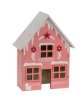 Picture of Frosty Pink Yuletide Folklore Wooden House