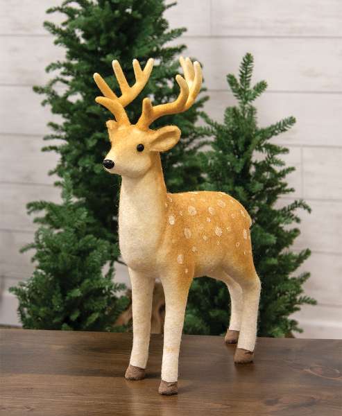 Picture of Felted Spotted Standing Deer, 20"H