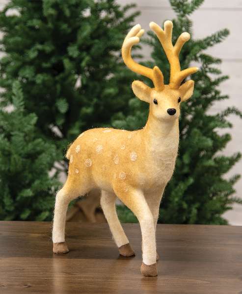 Picture of Felted Spotted Standing Deer, 16.5"H