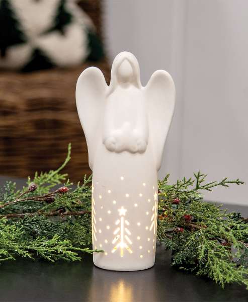 Picture of Ceramic Twilight Forest Angel Light