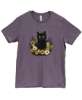 Picture of Floral Black Cat T-Shirt, Heather Purple XXL